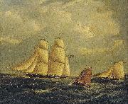 James Edward Buttersworth An armed brig and cutter in the Channel Sweden oil painting artist